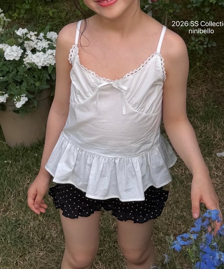 92[予約]ninibello mimi 3/4 frill leggings