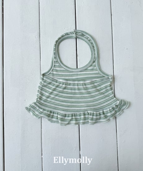 88[予約]ELLYMOLLY salt halter frill sleeveless