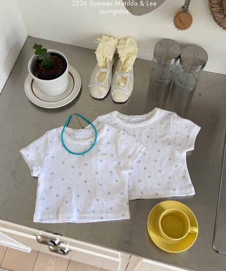 22[予約]matilda&lee flower short sleeve tee