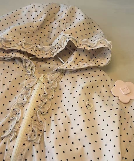 23[予約]aiai beige polka dot windbreaker