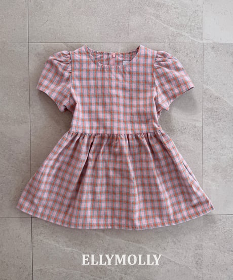 41[予約]ELLYMOLLY mellow check dress