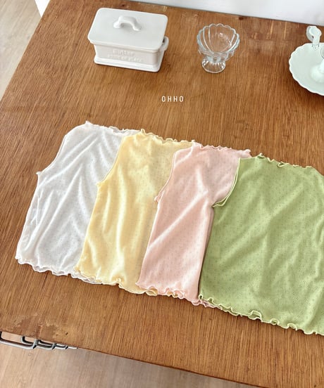 31[予約]ohho eyelet tank top