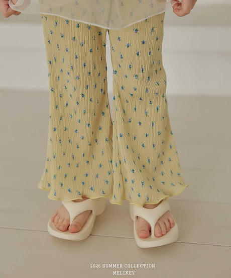 33[予約]melikey flower pleats pants