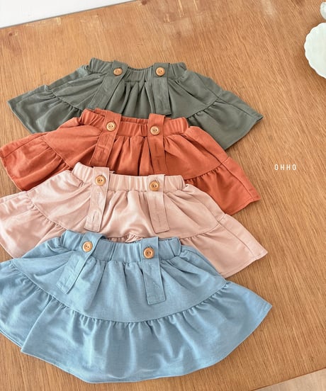 41[予約]ohho forest shirred strap skirt