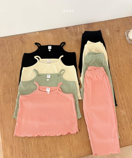 37[予約]ohho heart pleated camisole