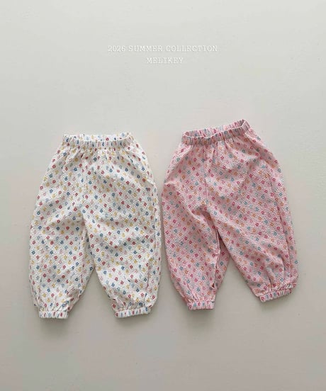 67[予約]melikey jelly flower jogger pants