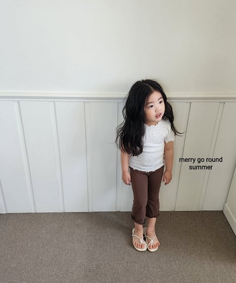 4[予約]merry go round shirred merrow tee
