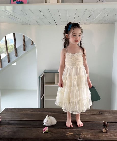 11[予約]aiai blanc lace strap dress