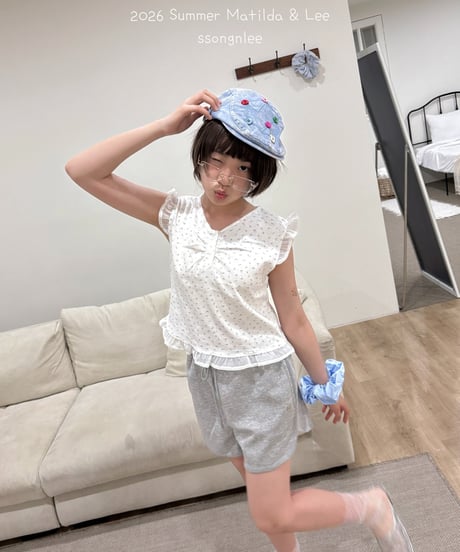 17[予約]matilda&lee eyelet wing tee