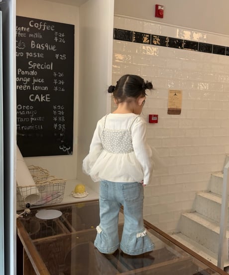 16[予約]mydaughter lala frill denim pants