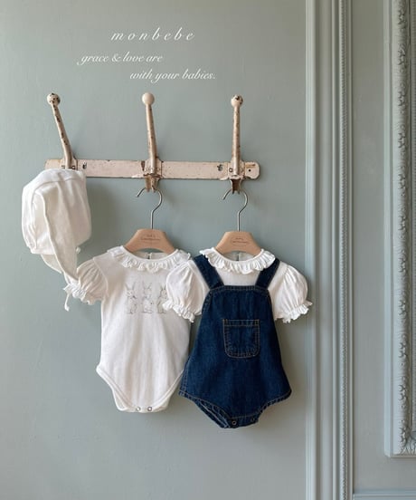 52[予約]monbebe rabbit eyelet suit