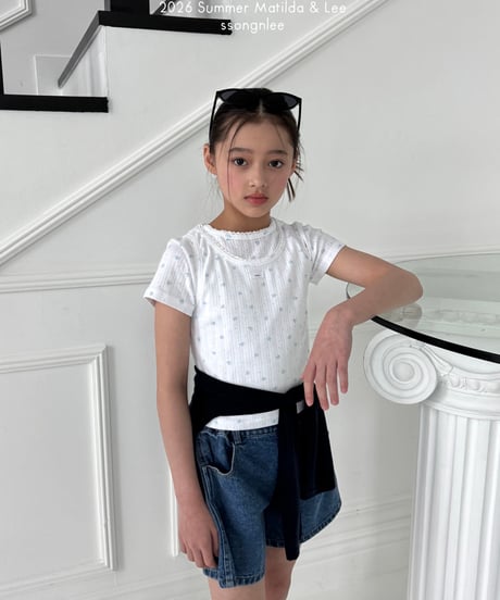 22[予約]matilda&lee flower short sleeve tee