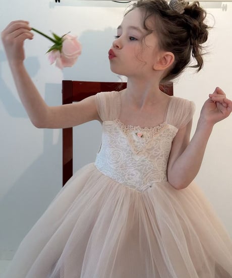 7[予約]aiai peach ballerina tulle dress