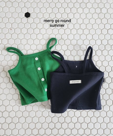 13[予約]merry go round rib button sleeveless