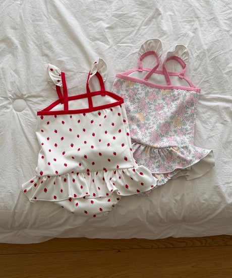 99[予約]ninibello rosie berry swimwear bonnet set