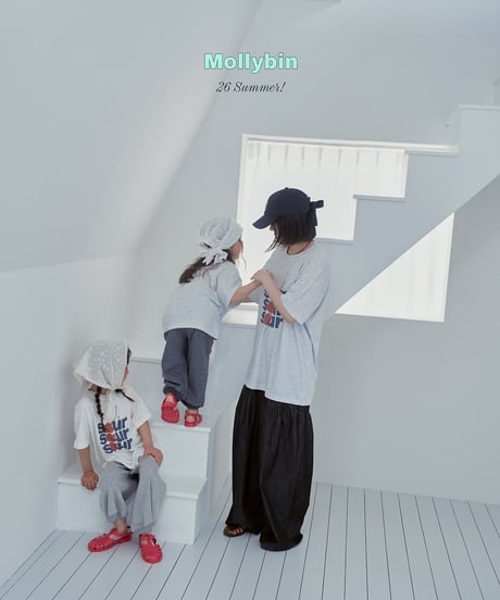 4[予約]Mollybin wide shirring pants