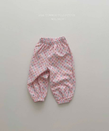 67[予約]melikey jelly flower jogger pants