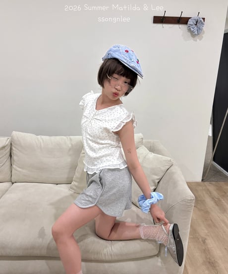 17[予約]matilda&lee eyelet wing tee