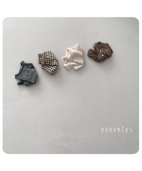70[予約]nunubiel checkerboard pants