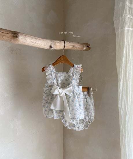 6[予約]anneshirley flower ribbon blouse set