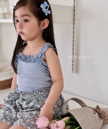 9[予約]poisson frill sleeveless tee