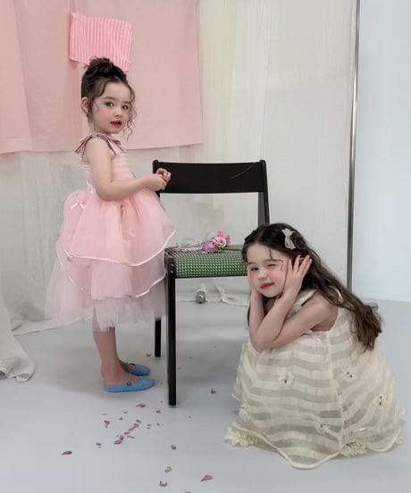 3[予約]aiai rose sherbet tulle dress