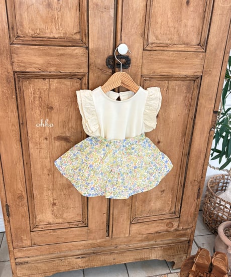 13[予約]ohho angel embroidered wing tee