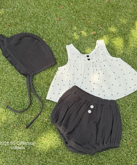 109[予約]ninibello bubble pop sleeveless blouse(baby)