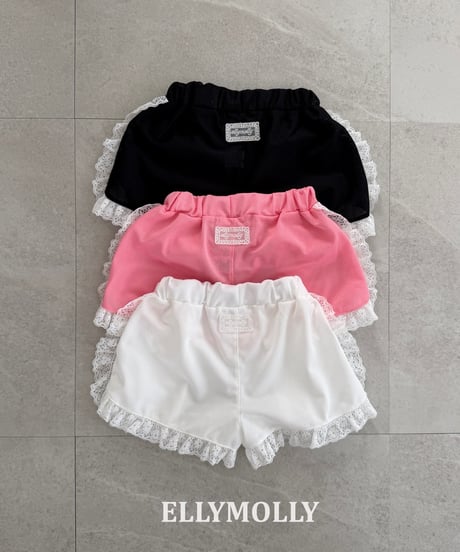 47[予約]ELLYMOLLY mesh frill shorts