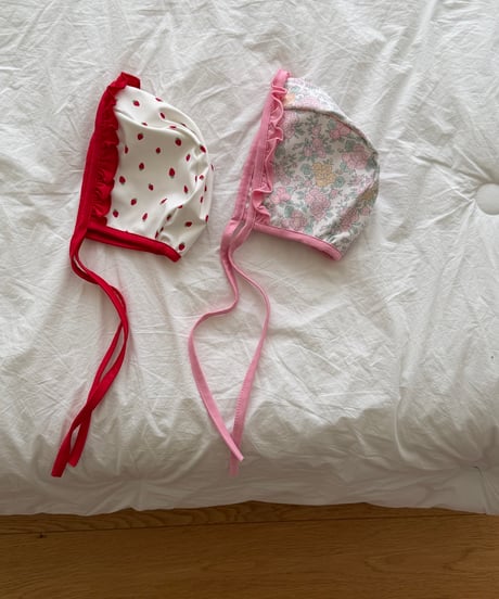 99[予約]ninibello rosie berry swimwear bonnet set