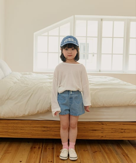19[予約]mon Atelier love denim shorts