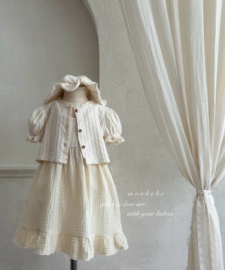 77[予約]monbebe rose knit cardigan