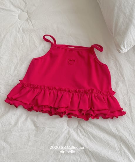 87[予約]ninibello joy heart punching sleeveless top