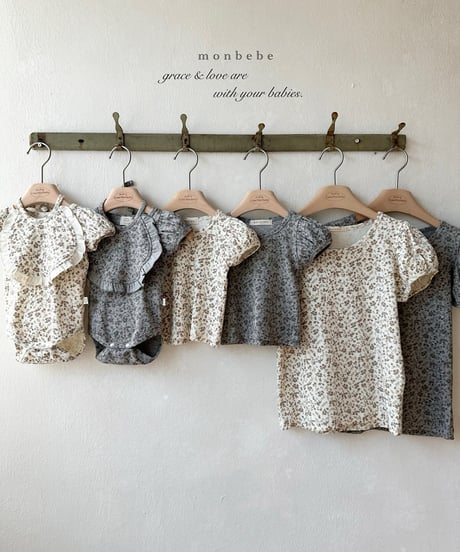 43[予約]monbebe puff flower suit