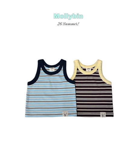 11[予約]Mollybin soda color matching tank top