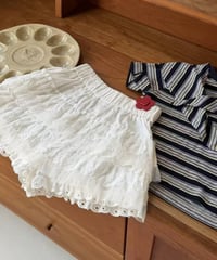 80[予約]aiai milk tiered lace skirt