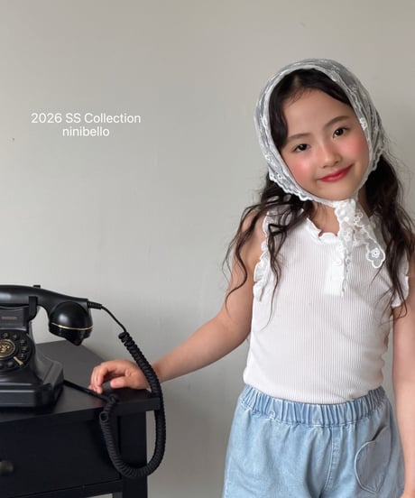 86[予約]ninibello romi frill sleeveless top