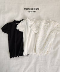 4[予約]merry go round shirred merrow tee