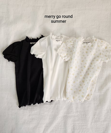4[予約]merry go round shirred merrow tee