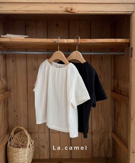 3[予約]La.camel mild blouse
