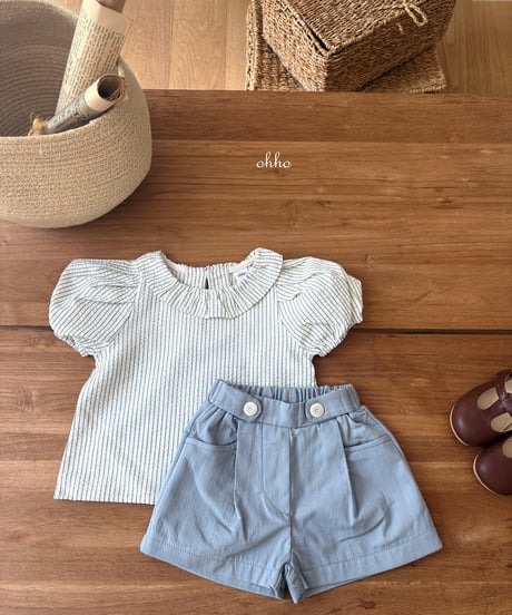 28[予約]ohho loel striped blouse