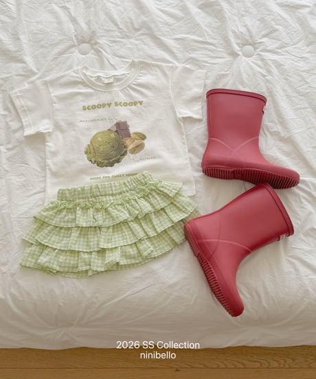 80[予約]ninibello scoop scoop short sleeve t-shirt