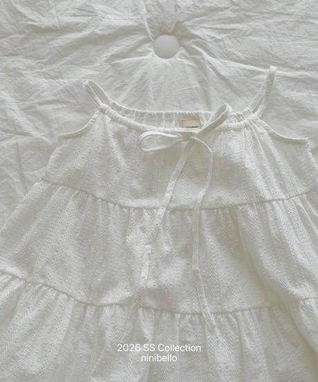 95[予約]ninibello pure tiered dress