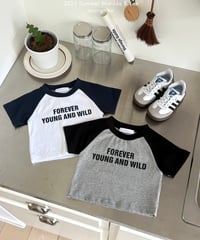 24[予約]matilda&lee forever color block raglan tee