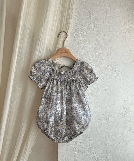 107[予約]monbebe chambray flower suit