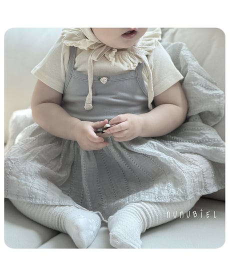 73[予約]nunubiel bebe ribbed frill t-shirts