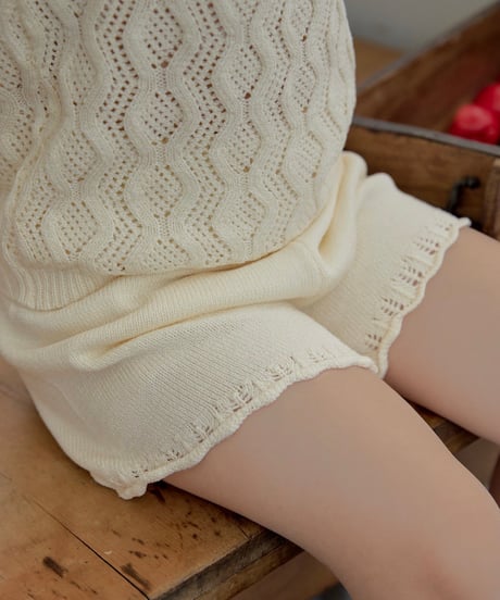 6[予約]Roa pony knit shorts set