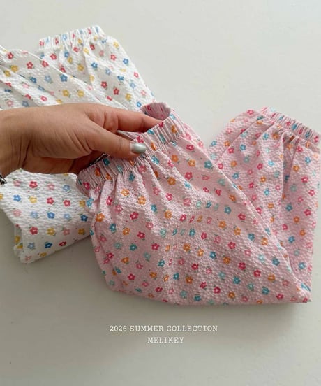 67[予約]melikey jelly flower jogger pants