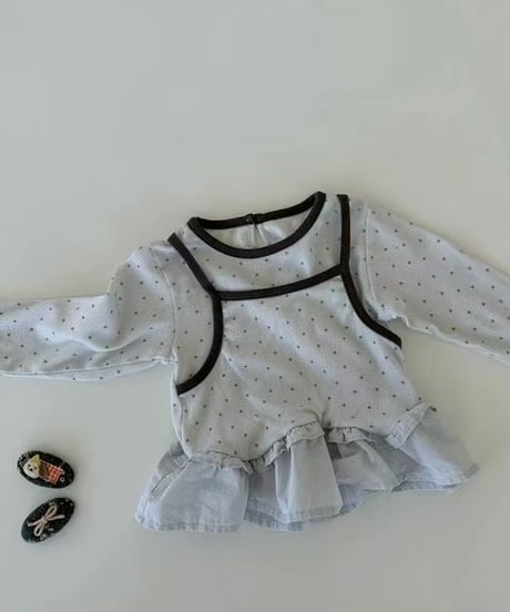 11[予約]mydaughter dot frill layered tee
