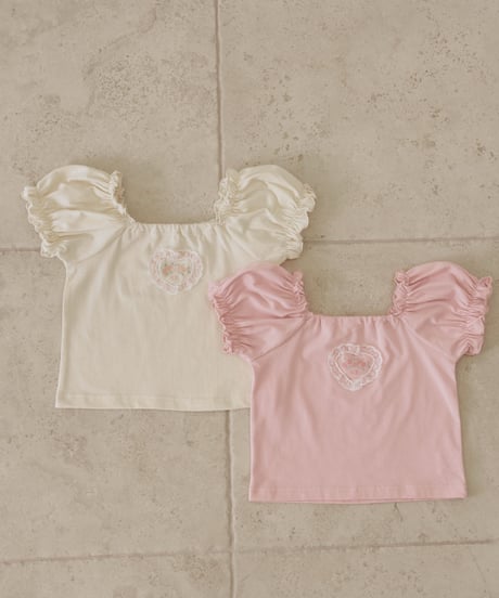 15[予約]momoann heart puff tee